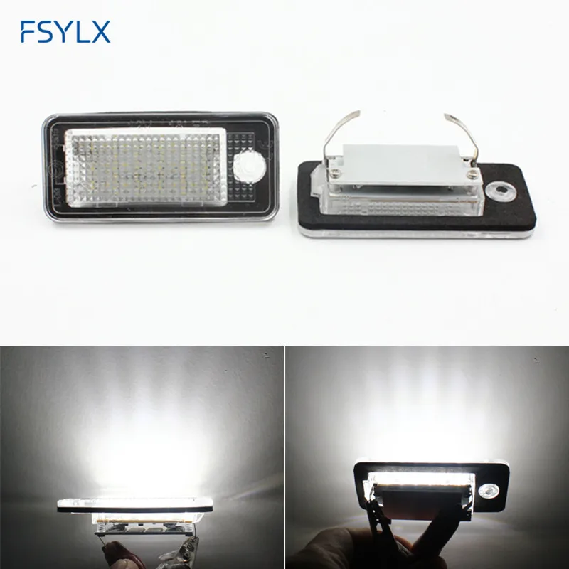 

Error free LED License Number Plate Light Lamp For Audi A3 S3 A4 S4 B6 B7 A6 S6 A8 Q7 LED License Plate Lights for AUDI Canbus