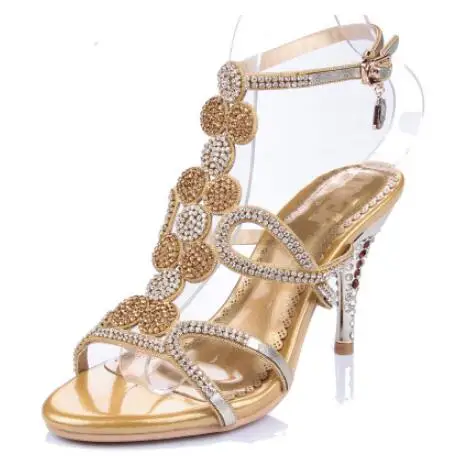 gold gem heels