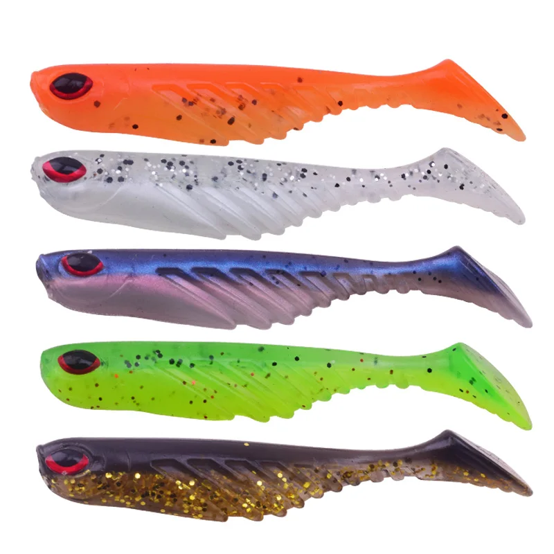 5 قطعة/الوحدة 70 مللي متر 2.9g Wobblers الصيد السحر سهلة شاينر Swimbait سيليكون لينة الطعم مزدوجة اللون الكارب الاصطناعي لينة إغراء PR-562