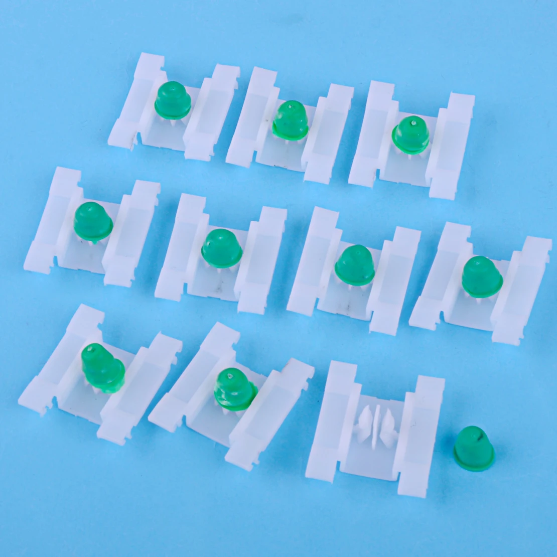 10x Clips For Honda Civic Exterior Door Moulding Bumpstrip Trim Blue Plastic