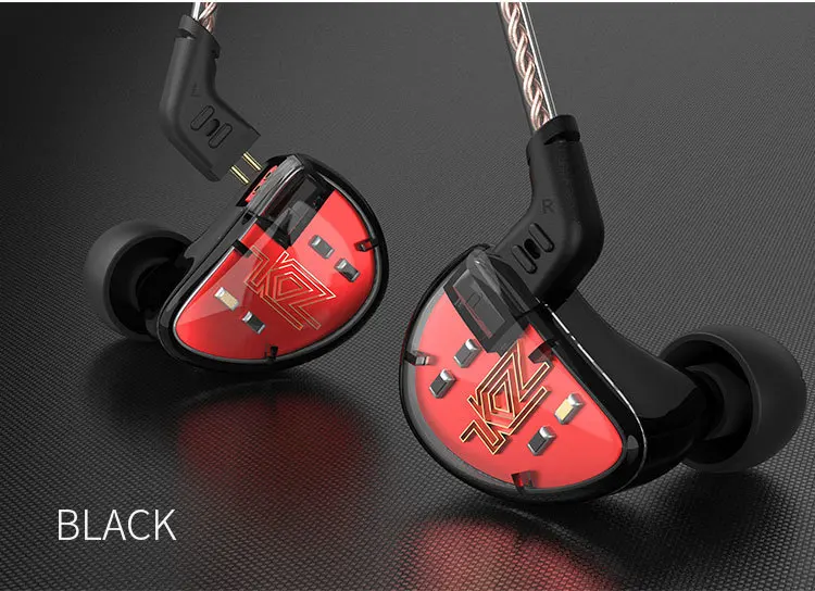 Kz as10 fones de ouvido 5 armadura
