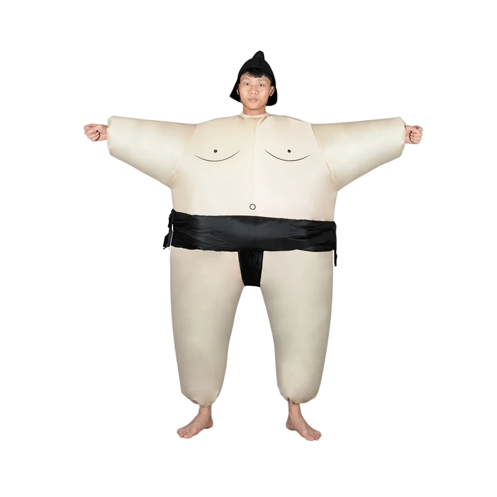 Sumo надувная одежда платье для взрослых Sumo вечерние косплей на Хэллоуин, Рождество костюм черно-белая одежда