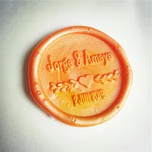 Пользовательские Свадебные инициалы уплотнения/свадебные приглашения печать/на заказ Свадебная печать парные названия на заказ с датой и сердцем любви