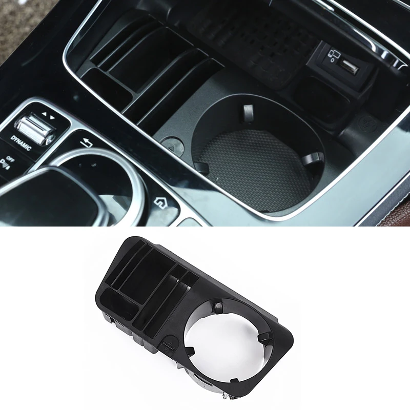 Central Console Storage Box Cup Holder For Mercedes Benz GLC C Class E Class