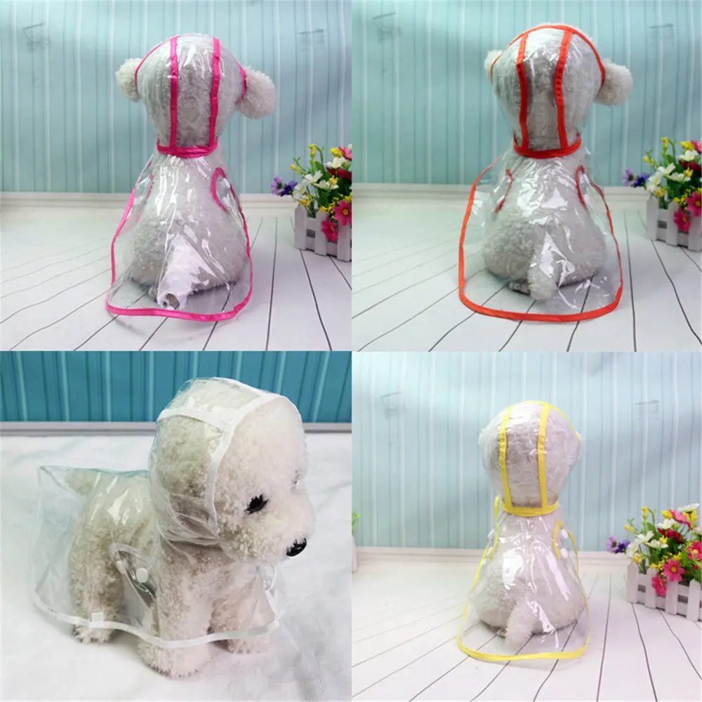 

Classic Style Pet Dogs Raincoat Puppy clothes PVC Transparent Waterproof Rain Coat Pets Small Dogs Raincoats Clothing XS-2XL