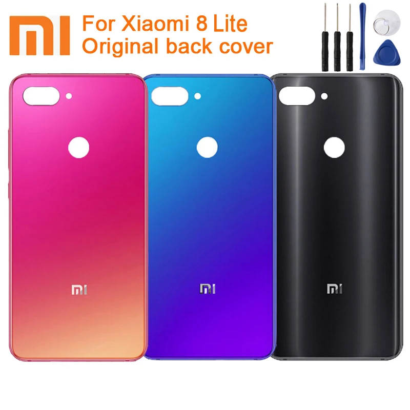 Xiao mi, стеклянная задняя крышка для Xiaomi mi 8 Lite mi 8 Lite, задний корпус, защитная задняя крышка, чехол для телефона