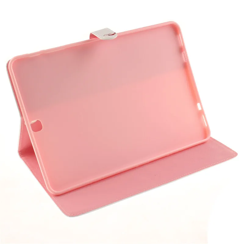 Luxury 2 Leavies PU Leather Stand Flip Case for Samsung Galaxy Tab S2 9.7 Case T810 T815 Wallet  Case Tablet Cover Back Silicon (41)