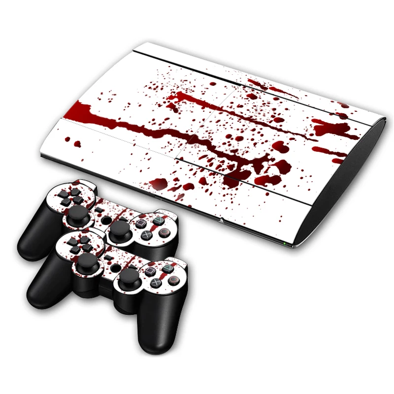 Скины для Sony PS3 супер тонкий дизайн фольги Лицевая панель набор-крови дизайн TN-P3S4000-0178