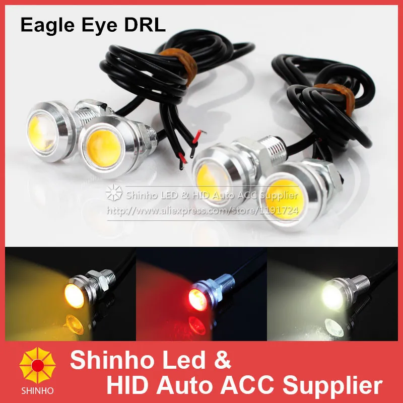 Buy High Power 3W Amber LED Eagle Eye 18MM White Light