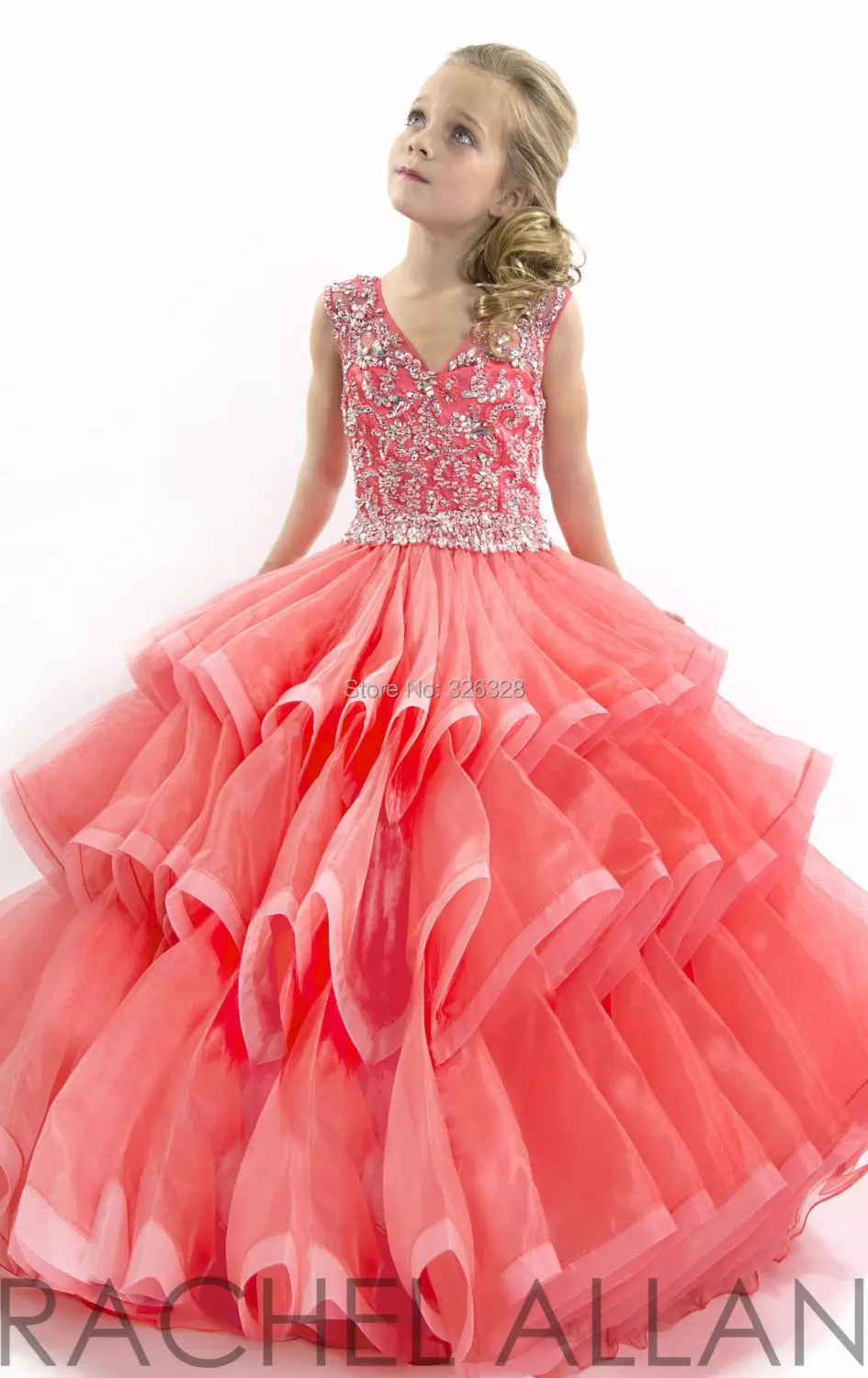children's coral bridesmaid dresses