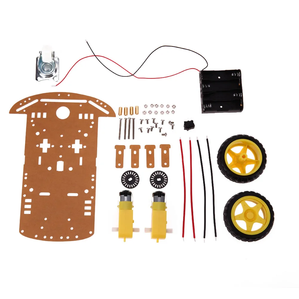  Motor Smart Robot Car Chassis Kit Speed Encoder Battery Box 2WD Car DIY Kit Robot Car Chassis Kit Spare Parts Car Chassis Kit
