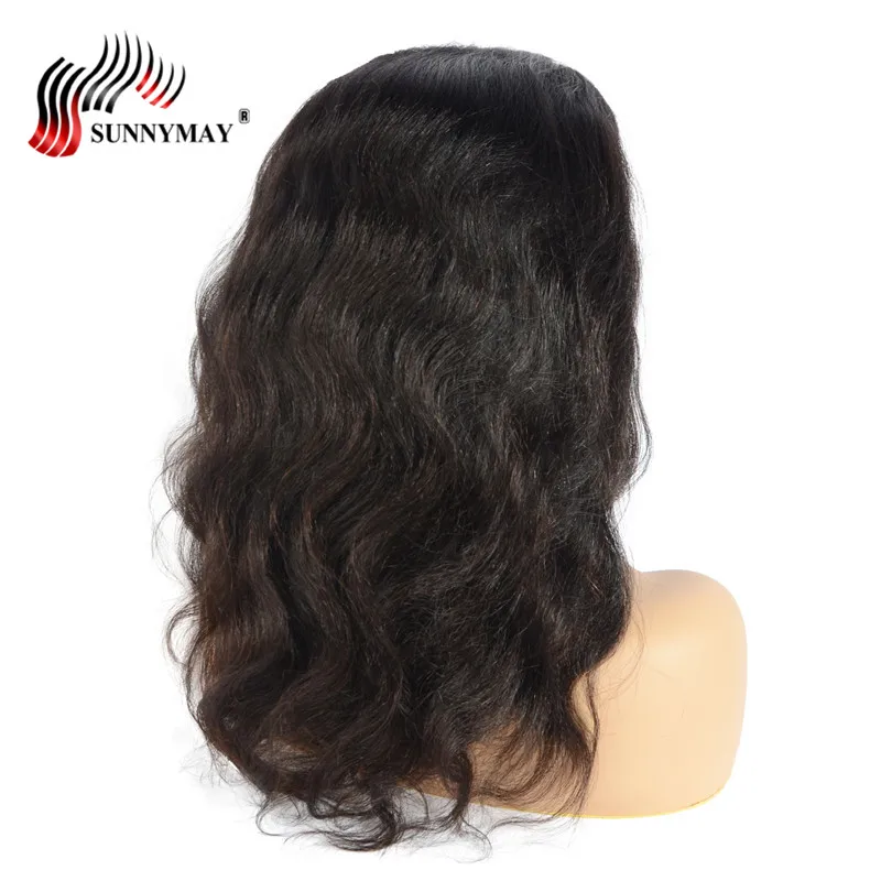 Sunnymay Яки тело волна Full Lace человеческих волос парики с ребенком волосы отбеленные узлы человеческих волос парики для черный Для женщин