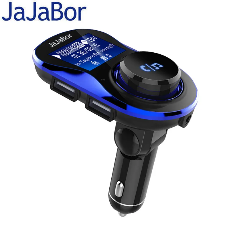 Jajabor Bluetooth автомобильный комплект Hands Free беспроводной fm-передатчик Автомобильный MP3-плеер с двойной зарядное устройство usb Поддержка TF карты/U диск