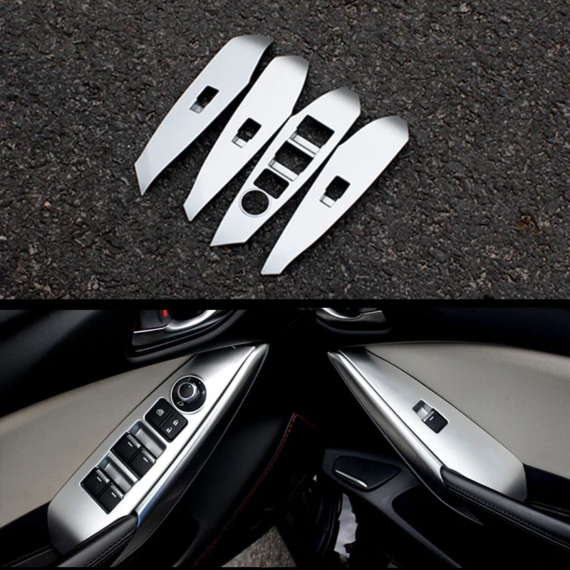 For-Mazda-6-Atenza-ABS-Plastic-Car-Inner-Door-Window-Lift-Cover-Trim-Armrest-Panel-Cover