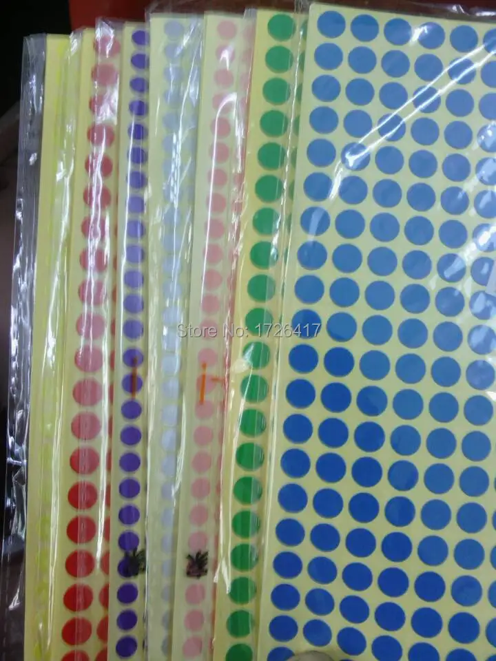 

DIY Stickers, Colorful Writing round sticker labels, dot blank self-adhesive circle paper tag, diameter 6mm 3900pcs per lot