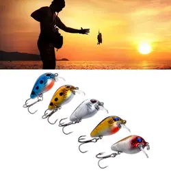 Новый 5 шт. 1.5 г 3 см Крючки воблер Crankbait с Мини Fly Рыбалка чудаки приманки с 10 # рыболовный крючок