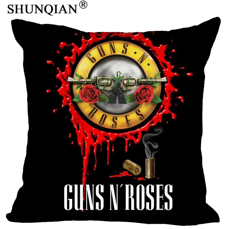 Индивидуальная квадратная наволочка Пистолеты N' Roses Мягкий 60x60 см (с двух