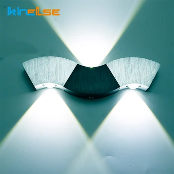 

Indoor LED wall lamp wavelike aluminum Wall mounted sconce AC85-265V Modern home Bedroom Corridor Led wall light decor fixture