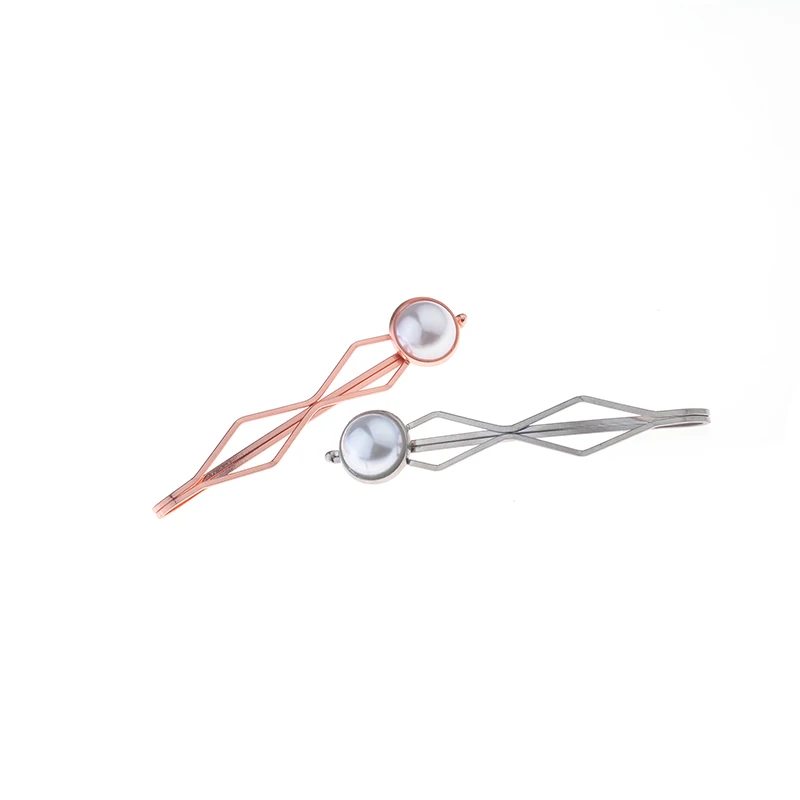 

Fashion Metal Imitation Pearl Rose Golden Color Hairpins Symmetrical Geometry Hair Clips for Women Hot Bobby Pins Hair Accessory