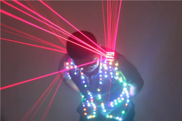 Модная красная куртка для лазерных вечеринок Laserman светодиодный жилет костюмы одежда сценические костюмы для певицы танцовщицы для ночных клубов