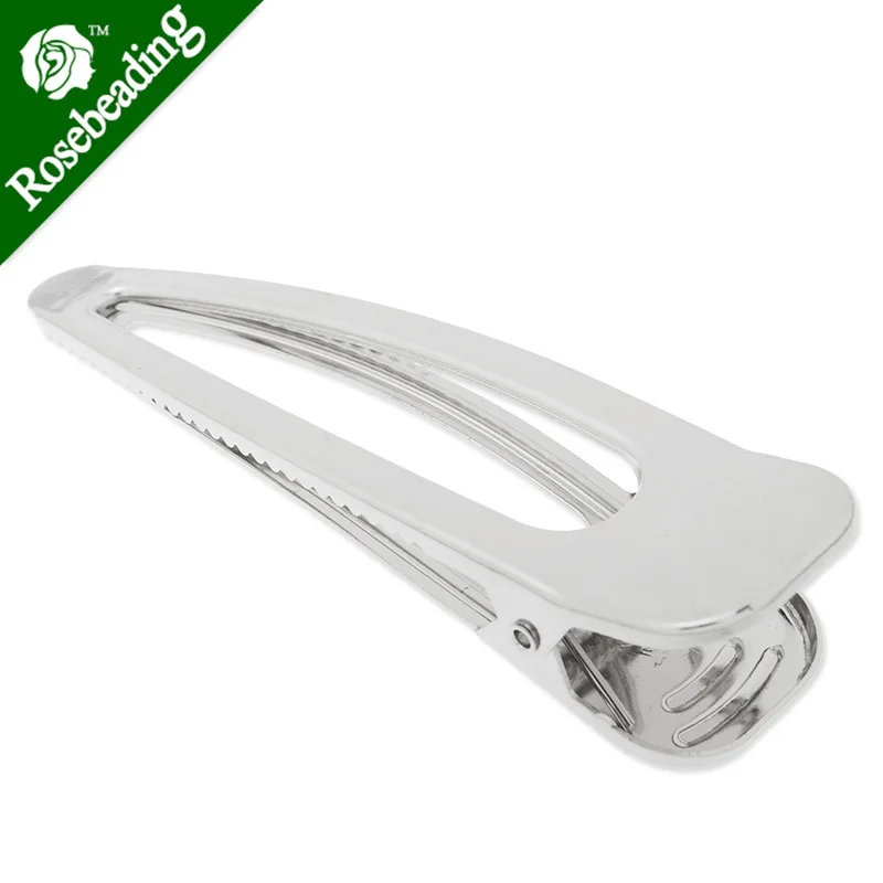 

80 мм металлическая заколка для волос Аллигатор с зубцами, никелевый цвет, ширина 23 мм, 20 шт./лот-C4518