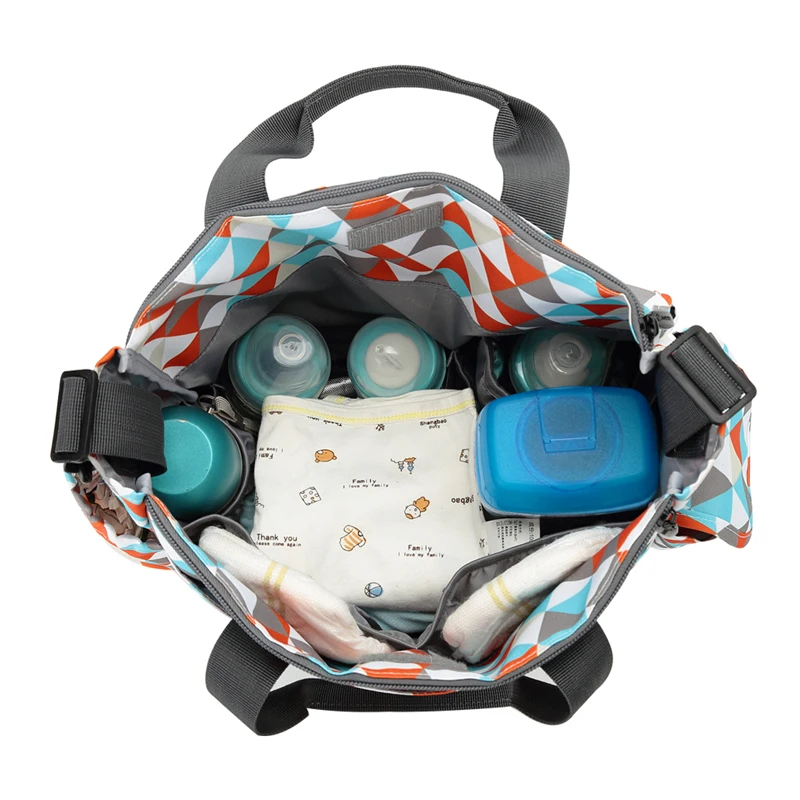 Lekebaby клетчатая сумка через плечо, сумка-Органайзер для подгузников, сумки для мам, детских колясок, большая емкость, Сменные подушечки