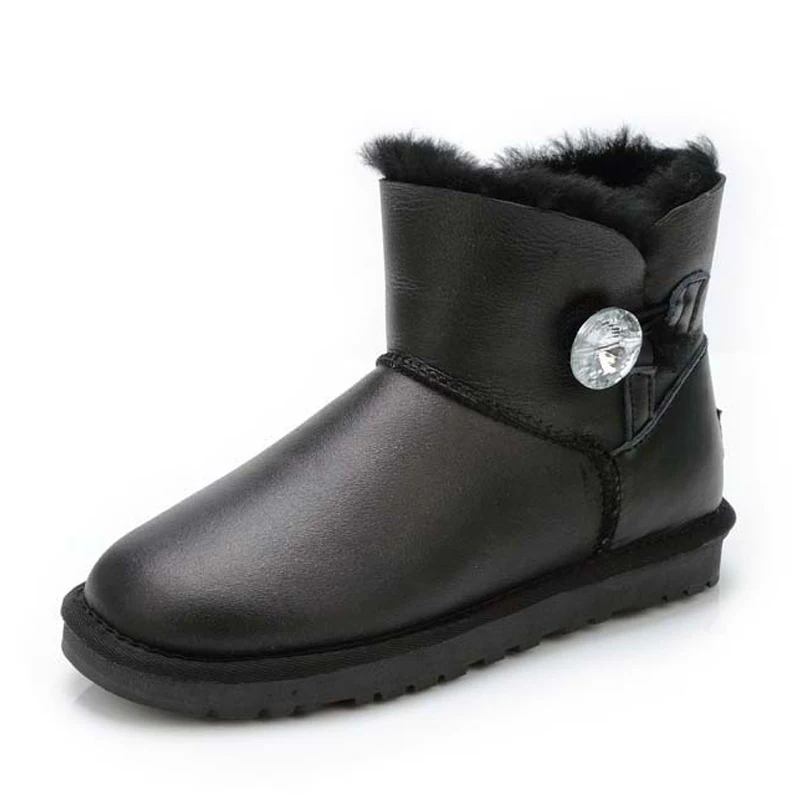 

Top Quality 100% Sheepskin Leather Winter Warm Boots Waterproof Women Snow Boots Natural Fur Women Fashion ankle boots
