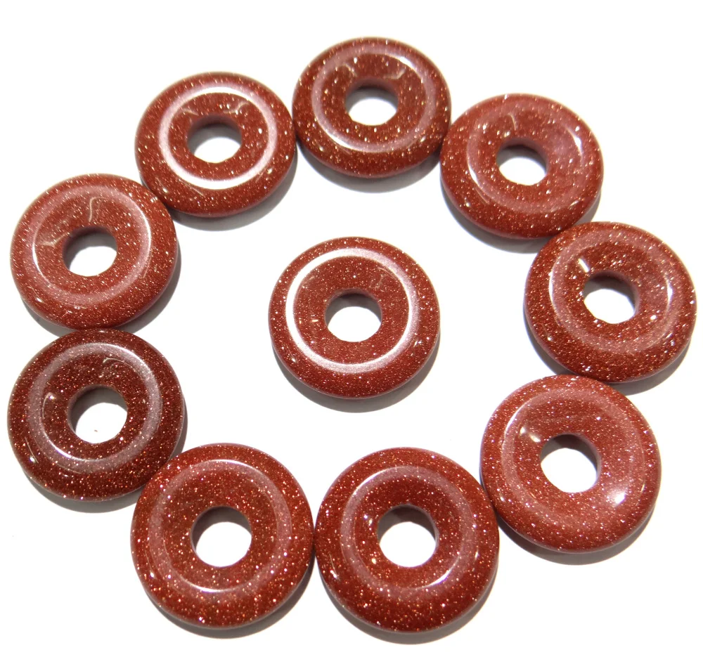 Подвеска в виде пончика из натурального камня 18 мм 20 шт./лот|pendants wholesale|f pendantstone donut