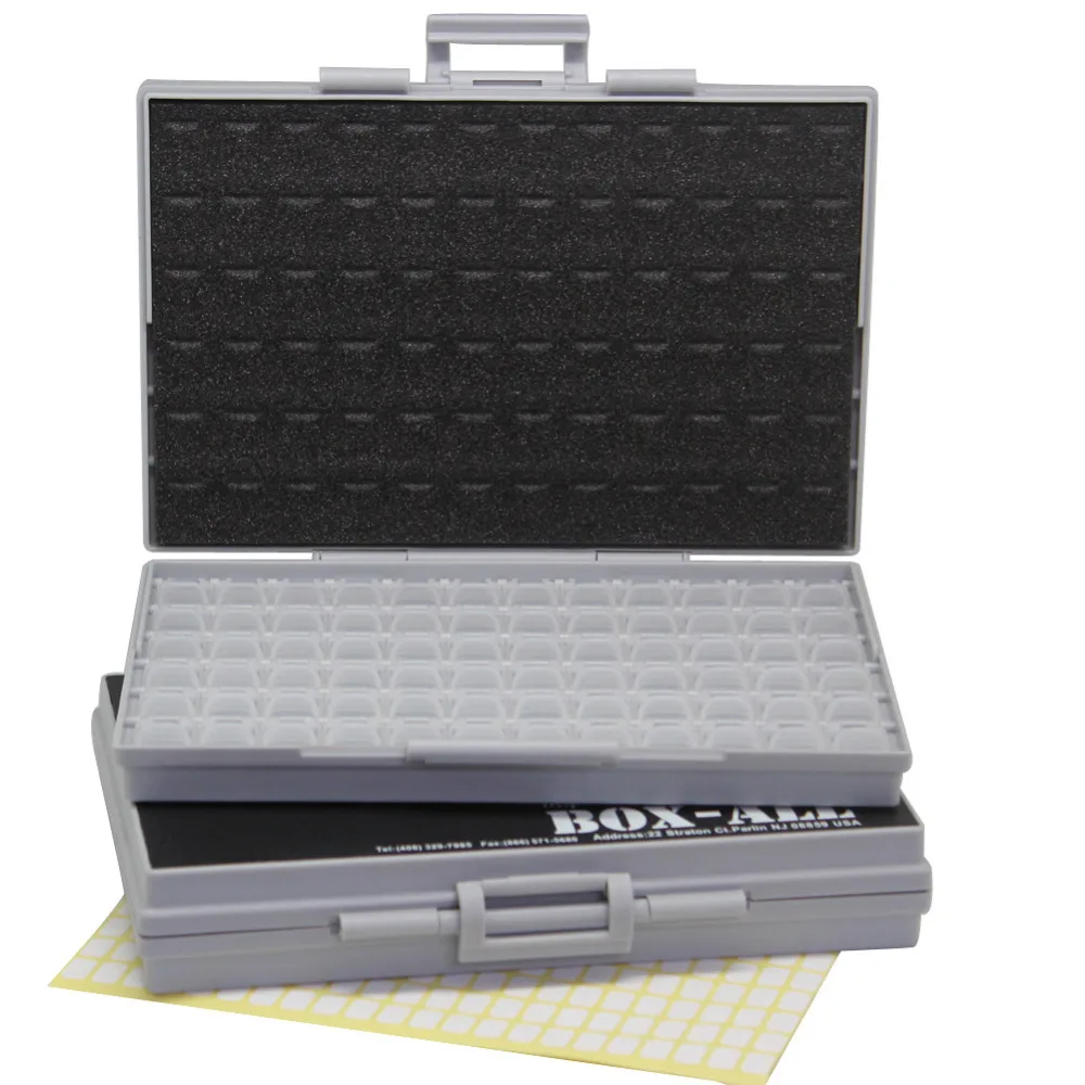 AideTek plastic storage transparent box cercados caixas 4 SMD SMT