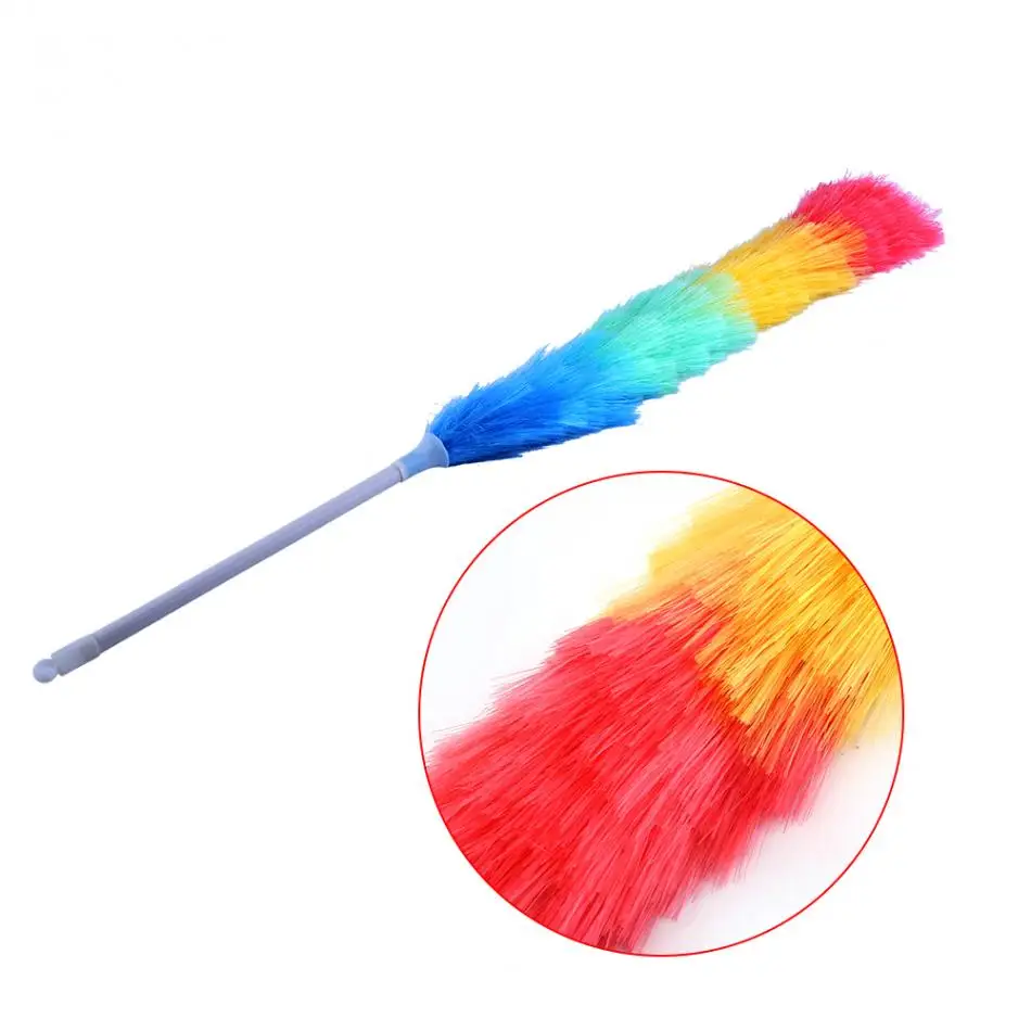 

Colorful Cleaning Duster Dust Cleaner Handle Feather Static Anti Magic Long Handle Brush Household Wardrobe Cleaning Tools