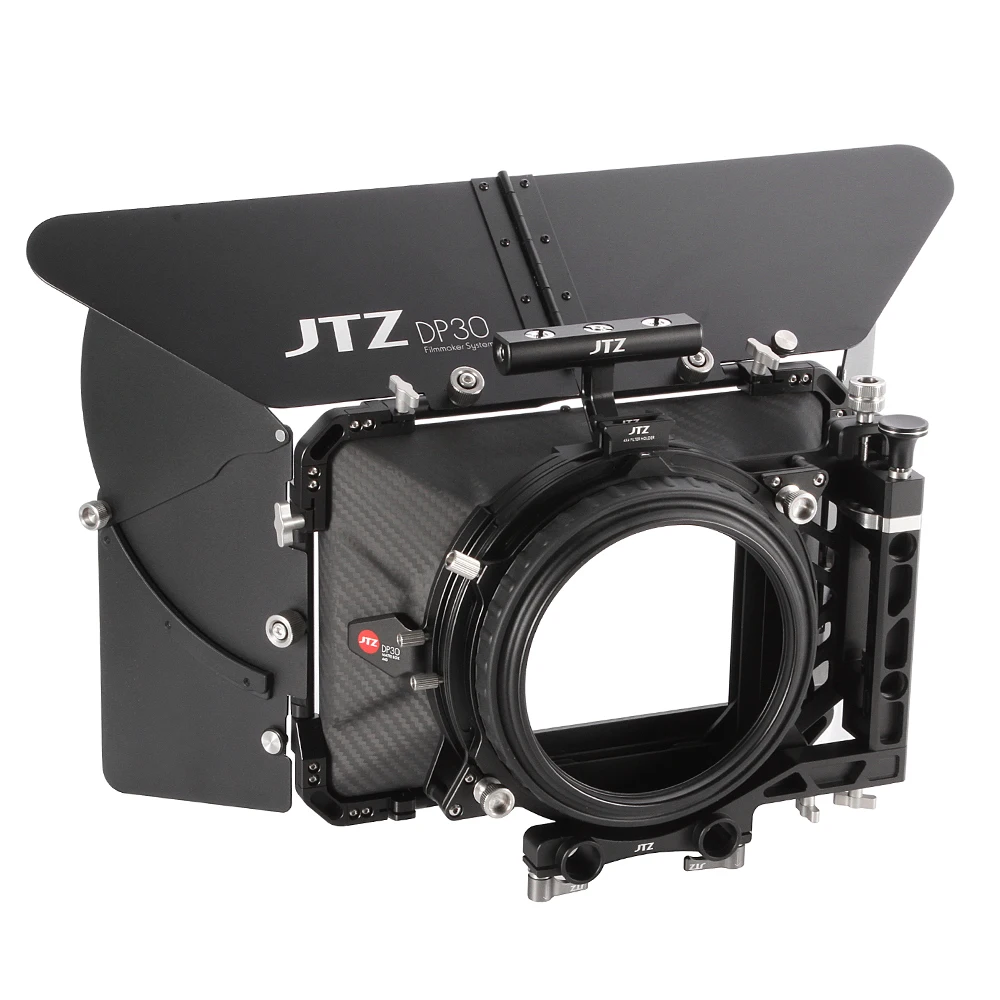 JTZ DP30 440 Cine углеродное волокно 4x" распашная Матовая коробка 15 мм/19 мм Система стержней