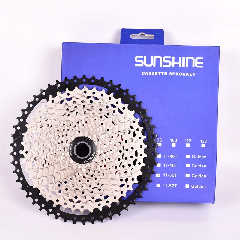 SUNSHINE MTB 12 скоростная кассета свободного хода велосипеда звездочки 11-50T горный велосипед freewheel cog 50T cdg xg Сверхлегкий reewheel