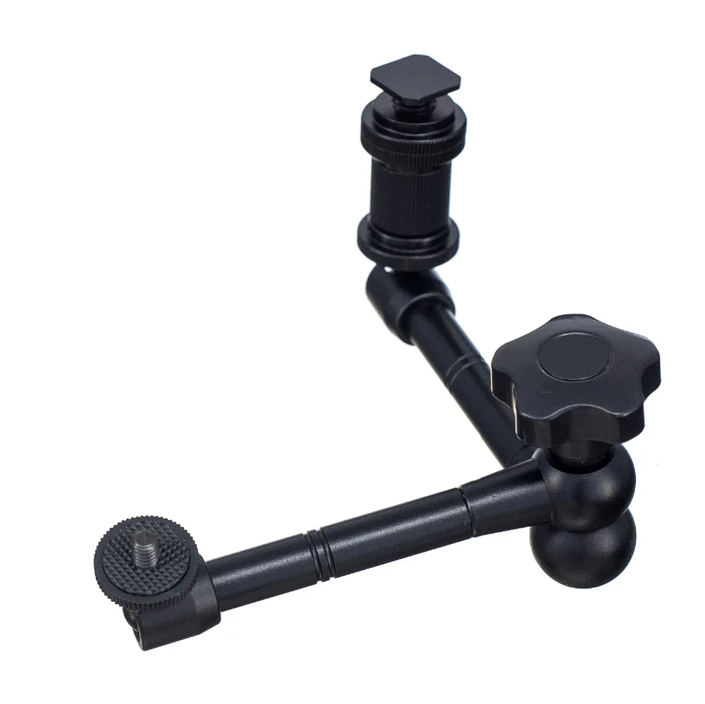 

Kaliou 11 Inch Adjustable Articulating Magic Arm + Small Clamp Crab Clip For Camcorder LCD Monitor LED Light DSLR Camera