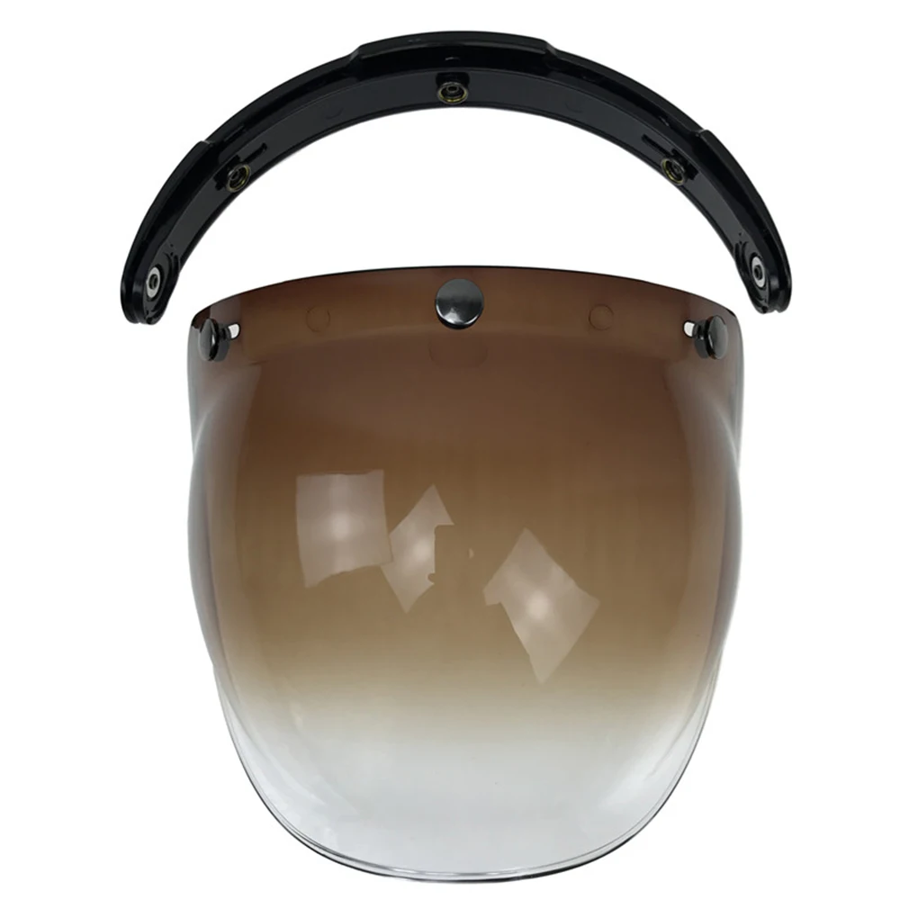 3-Snap Bubble щит козырек для Biltwell гринго и Бонанза мотоциклетный шлем с тремя кнопка-объектив Винтаж противотуманное зеркало стиль - Цвет: gradation Tea