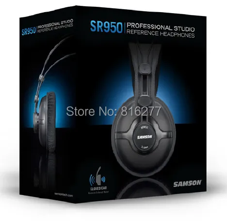 Samson SR950 Профессиональный Мониторинг наушники полностью закрытого типа Студия DJ гарнитура с бархатными амбушюрами