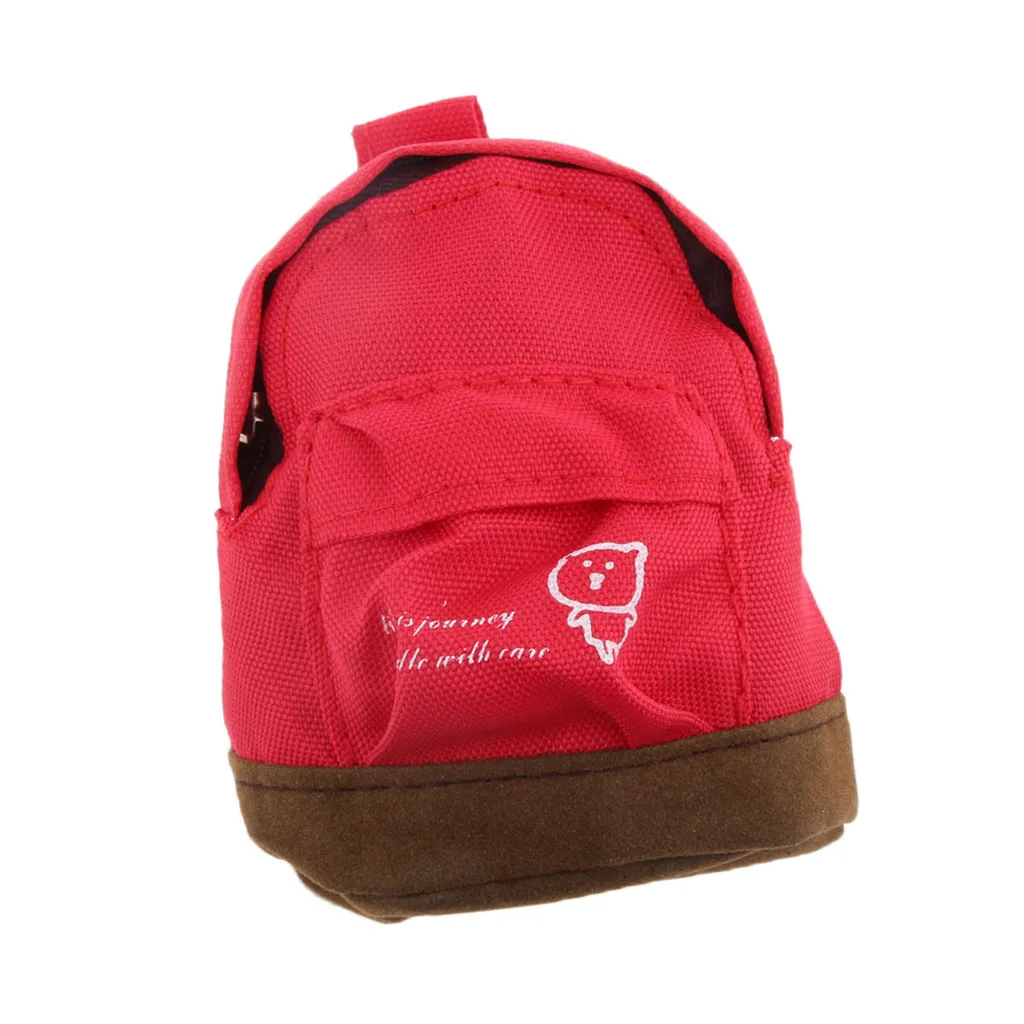 1:6 Scale Red Backpack Shoulder Bag Dolls House Miniature Accessory for Boy Girl Doll Models