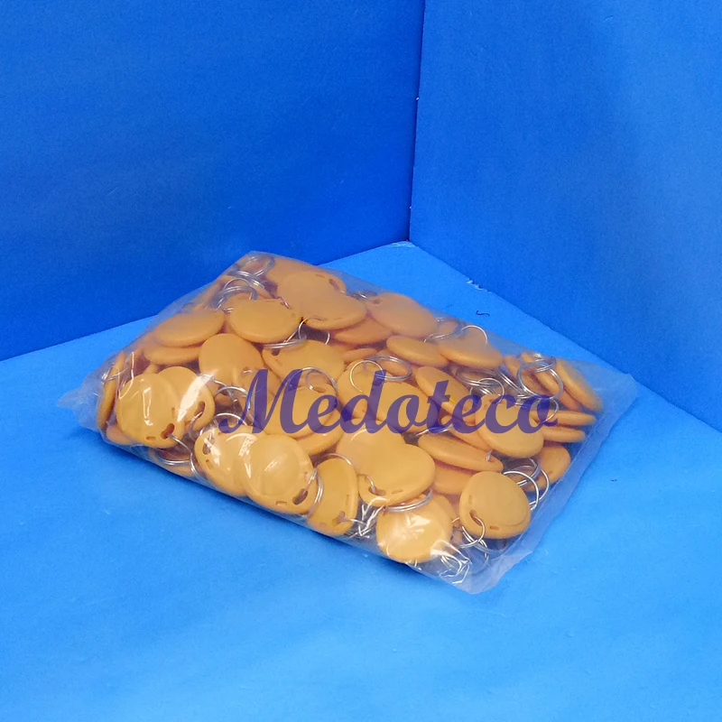 100 шт. 125 кГц rfid Брелки карты желтый TK4100 чип ключ доступа только для чтения брелок EM карта для Система контроля доступа ключ только в том случае