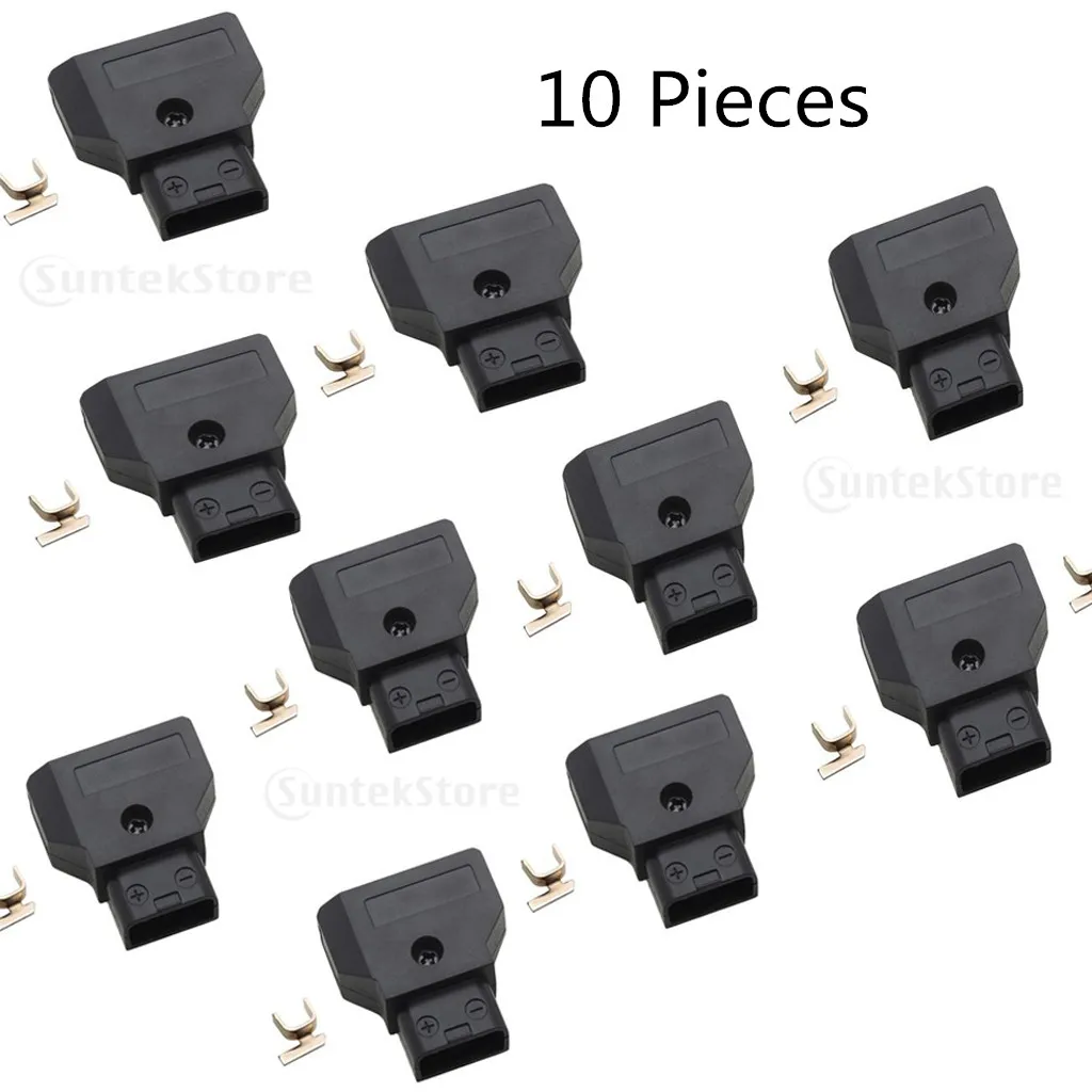 10 Pack Male D-Tap Connector for DSLR Rig Power Cable V-mount Anton Battery