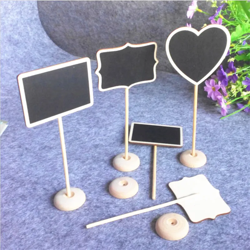 

3Ps/lot Creative Mini Wooden Chalk Blackboard Just Married Wedding Decorations Table Number Plate Home Decoration Party Supplies