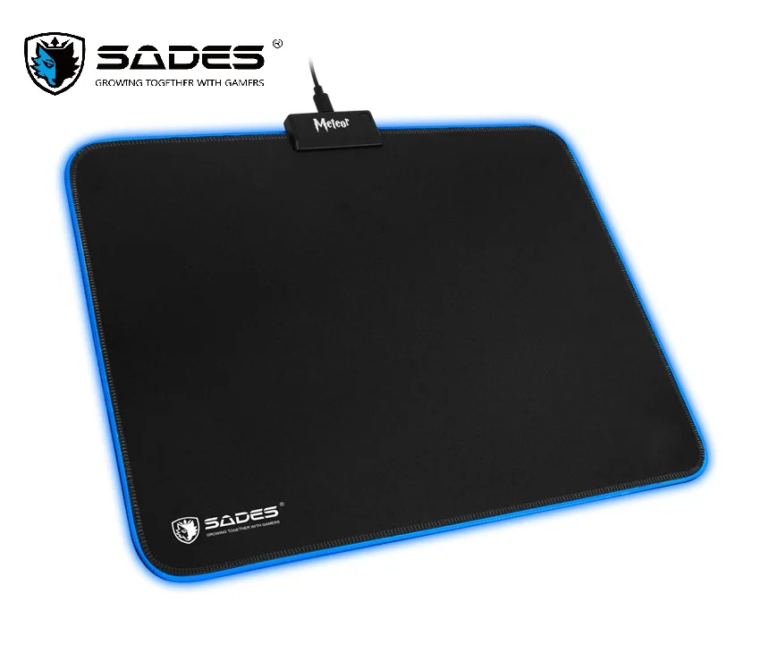 

SADES RGB Gaming Mouse Pad Meteor 8 Models RGB Lighting Rubber Mice Mousepad Ultra Anti-Slip