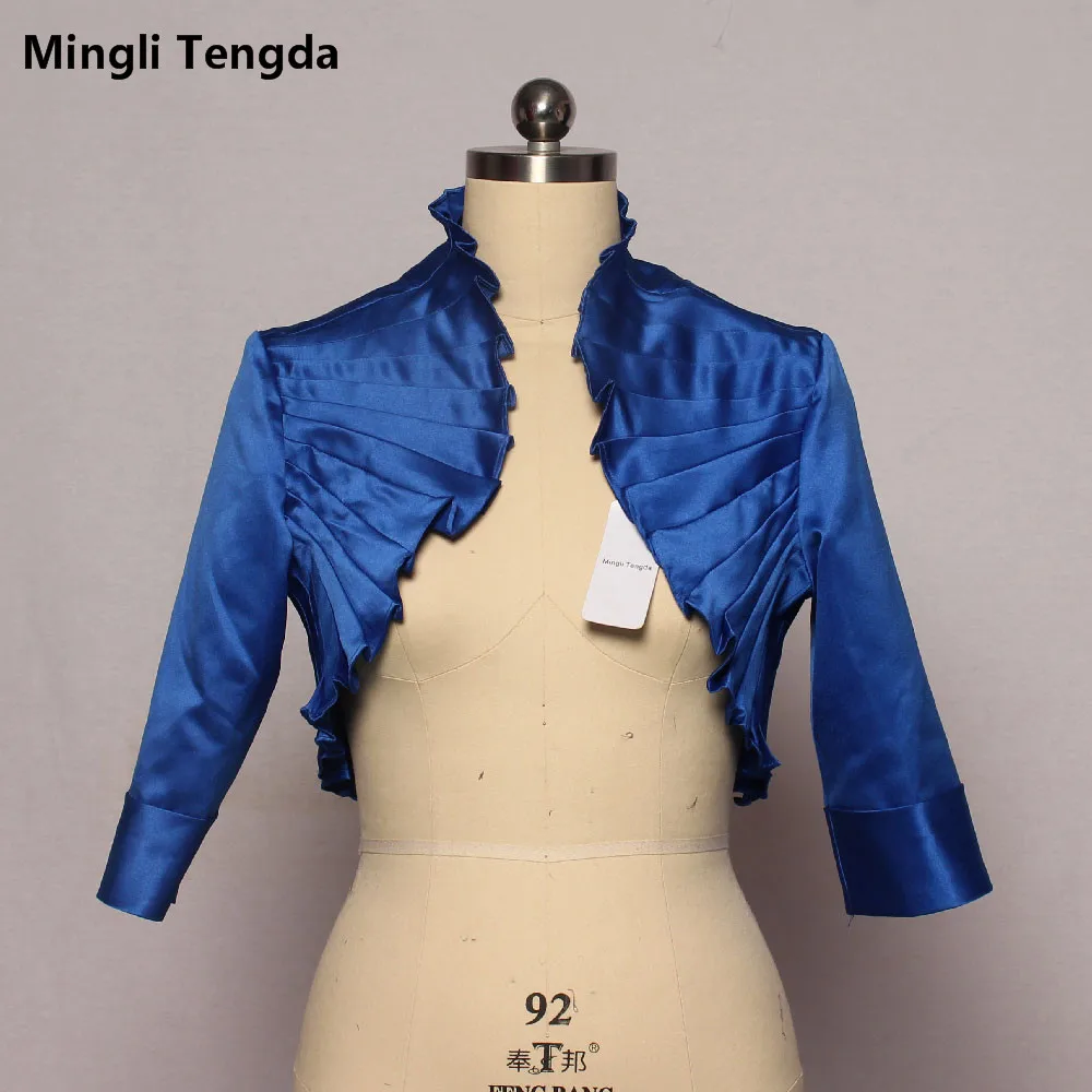 Женская свадебная куртка Mingli Tengda темно синяя пятнистая накидка с рукавом 3/4 и