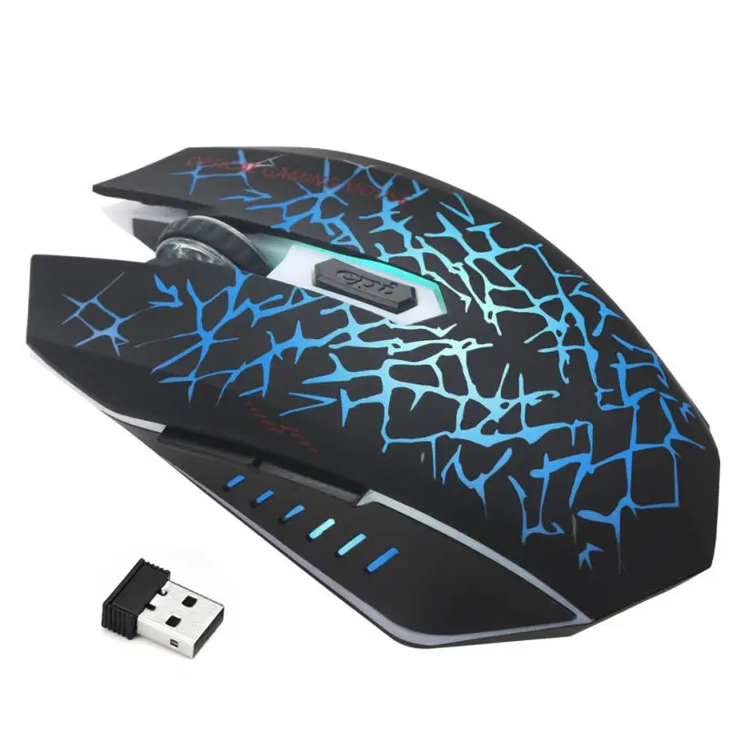 

2018 New Rechargeable Wireless Silent LED Backlit USB Optical Ergonomic Gaming Mouse for Laptop
