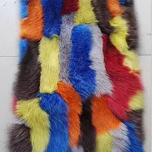 Лучшее качество красочный лисий мех/натуральный Лисий меховое одеяло