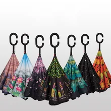 Перевернутый зонтик, двойной слой, солнцезащитный зонтик для женщин, дождь, обратный зонтик, мужской, Guarda Chuva Invertido, ветрозащитный, Paraguas, Parapluie