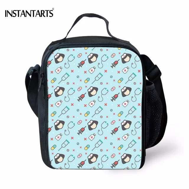 Us 15 59 22 Off Instantarts Casual 3d Cartoon Nurse Printed Lunch Bags For School Students Children Tote Lunchbo Workout Thermal Picnic In