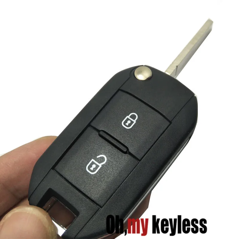 5 шт./лот 2 кнопки складные ключи для Peugeot 207 306 307 308 407 Key оболочка для Citroen C2 C3 C4 c5 ключа автомобиля чехол