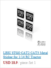 LESU STGO CAT2 CAT3 металлическая наклейка для 1/14 Радиоуправляемый трактор грузовик автомобиль DIY Наклейка TH02277