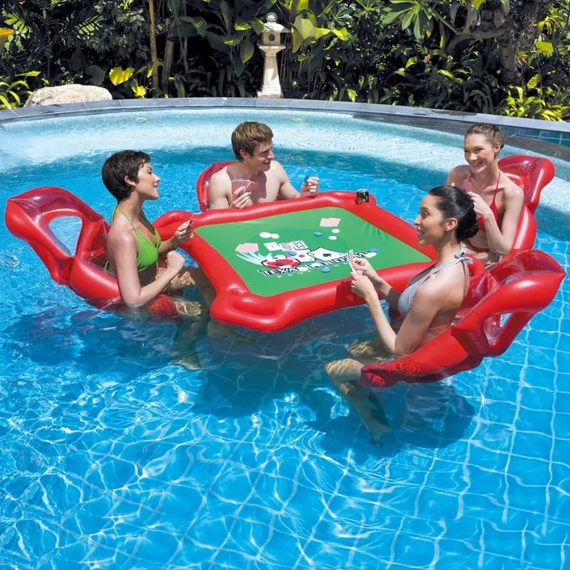  inflatable mahjong water park Inflatable float bed floating mat Swimming props Mahjong table game w
