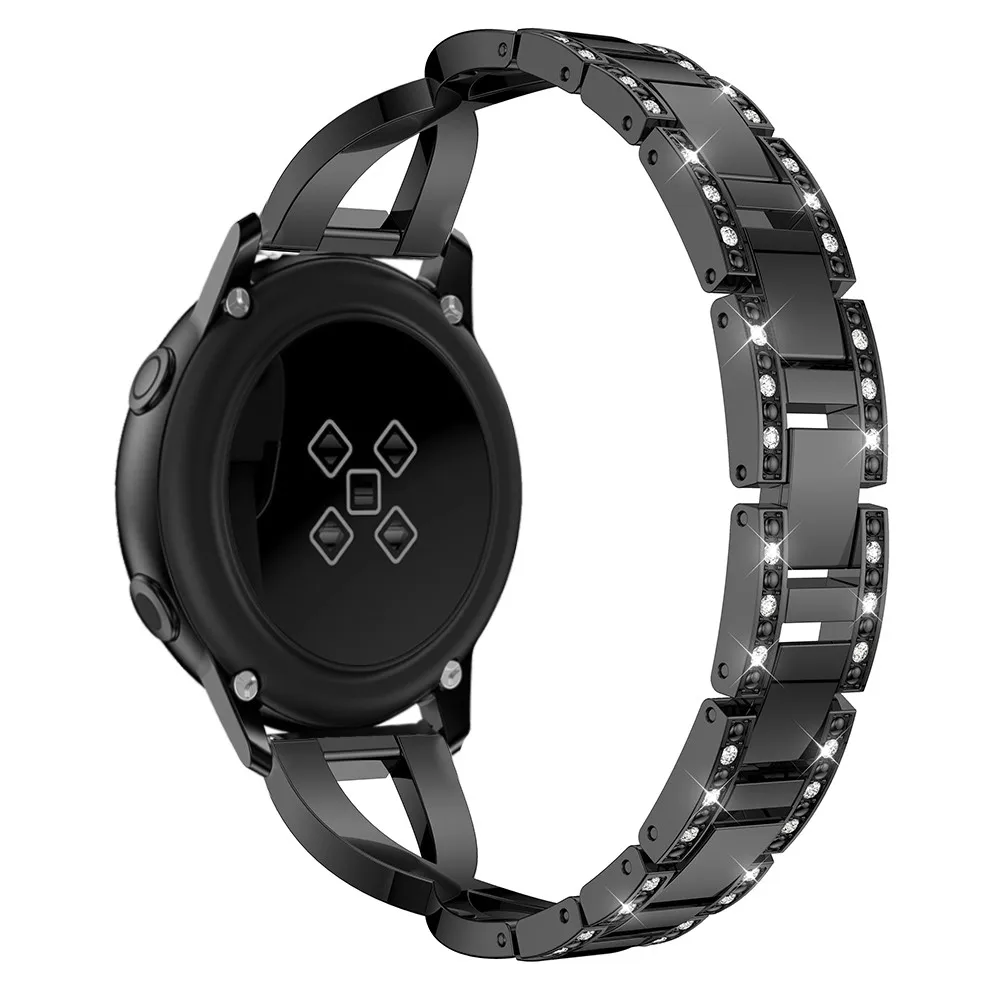Модный X тип Стильный бриллиантовый браслет для samsung Galaxy Watch Active 2 1 ремешок металлический ремешок для женщин ремешок для Galaxy Watch 42 мм/46 мм