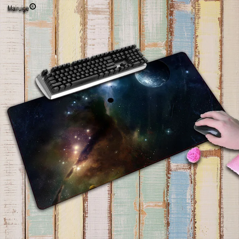 

Mairuige Space speed XL Large Gaming Mouse Pad 300*700/800*300 /900*400 Locking Edge Mousepad Mouse Mat Keyboard Mat Table mat
